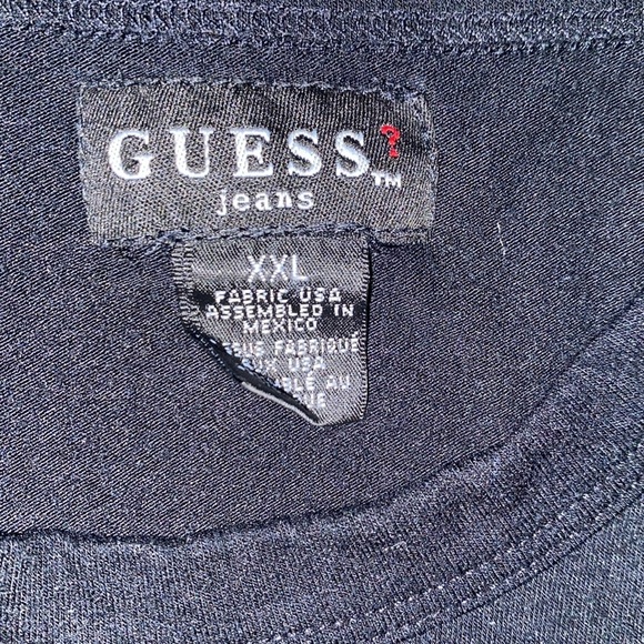 Guess Jeans Black T-Shirt size 2X - Picture 3 of 3